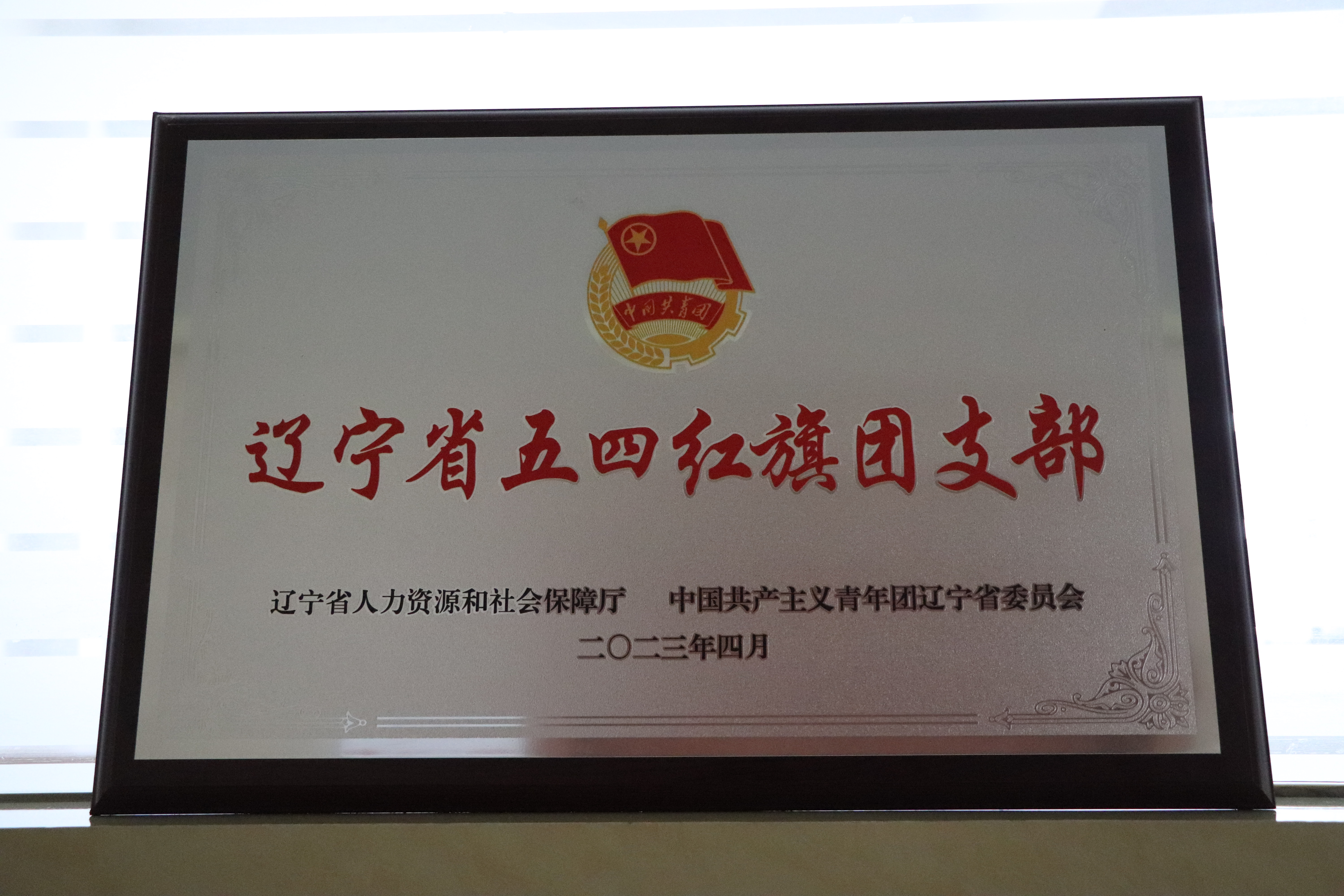 2023年4月 辽宁省人力资源和社会保障厅等 授予生产第一团支部-“辽宁省五四红旗团支部”.JPG